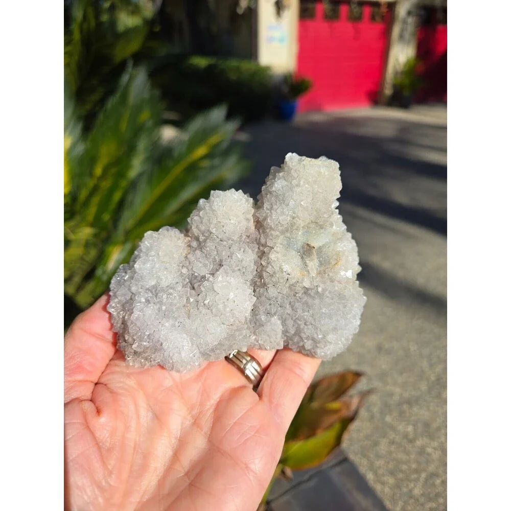 Gray Chalcedony Sparkling Protection Crystal